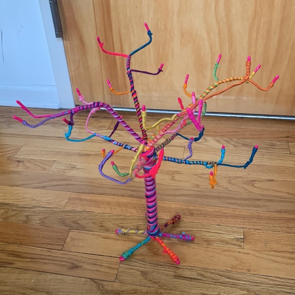 Fun, string wrapped, hanging items tree! - Picture 2 of 3